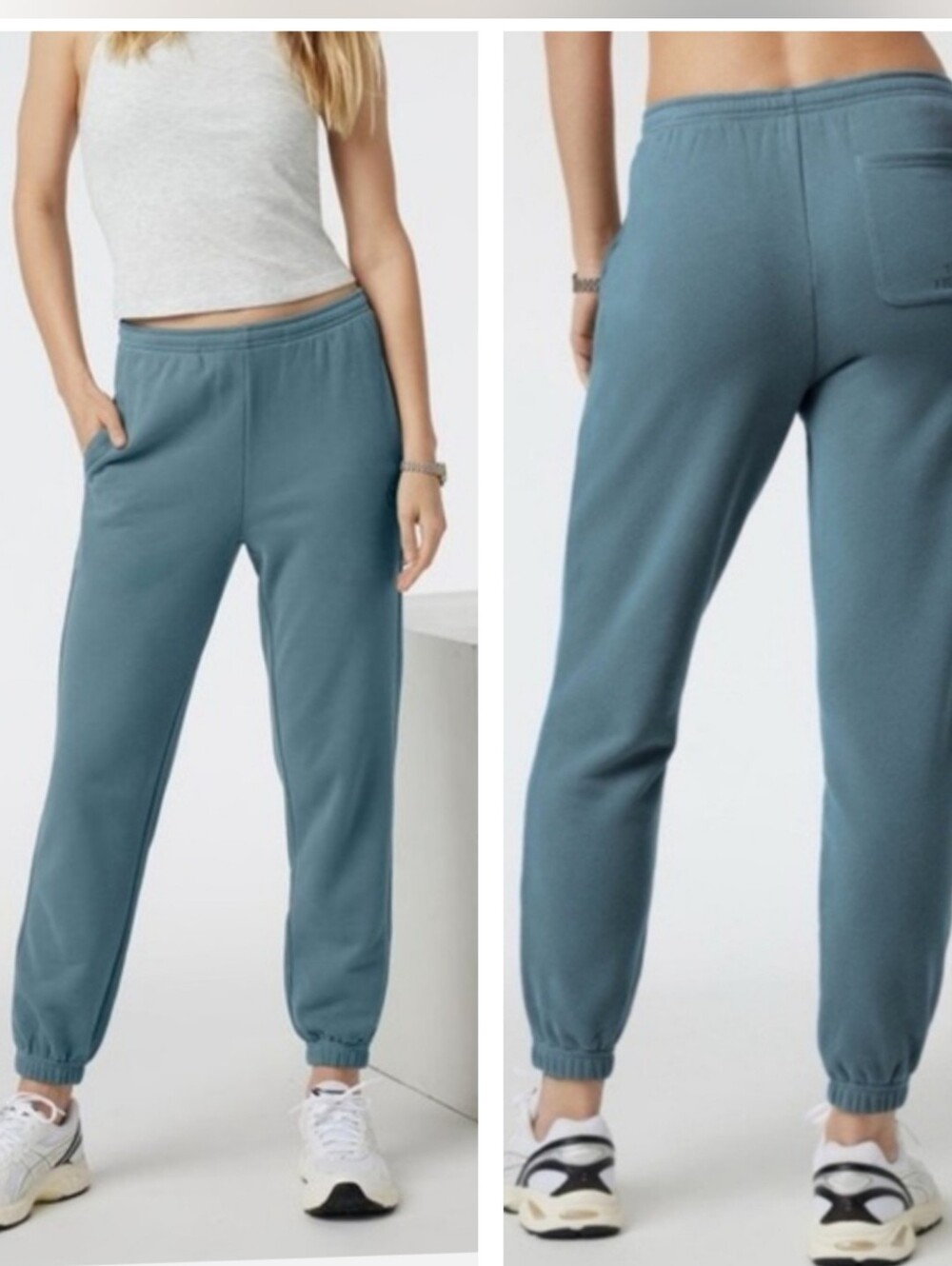 Vuori Sedona Sweatpants Jogger NWT Smoke Blue Drawcord Straight Leg Relaxed
